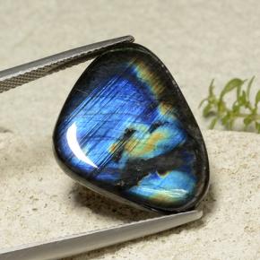 Espectrolita multicolorido natural 10,60ct, trillion, opaco