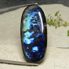 Espectrolita multicolorido natural 26,18ct, corte oval, opaco