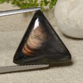 Espectrolita multicolorido natural 6,63ct, trillion, opaco