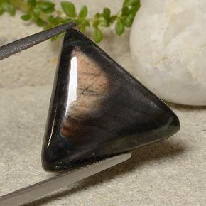 Espectrolita multicolorido natural 6,63ct, trillion, opaco