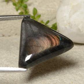 Espectrolita multicolorido natural 6,63ct, trillion, opaco