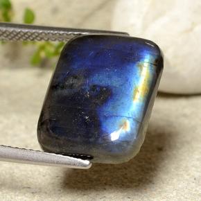 Spectrolite Multicolorido Natural 6.99ct, Almofada cortada, Opaco