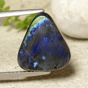 Espectrolita multicolorido natural 4,19ct, trillion, opaco