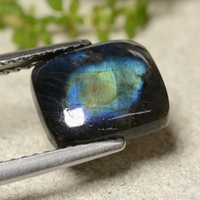 Espectrolita multicolorido natural 2,25ct, almofada cortada, opaco