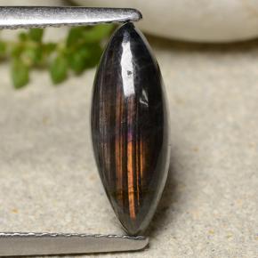 Espectrolita multicolorido natural 1,32ct, marquise, opaco