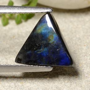 Espectrolita multicolorido natural 1,95ct, trillion, opaco