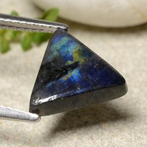 Espectrolita multicolorido natural 1,95ct, trillion, opaco