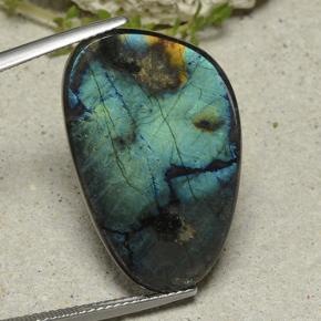 Espectrolita multicolorido natural 12,88ct, forma extravagante, opaco