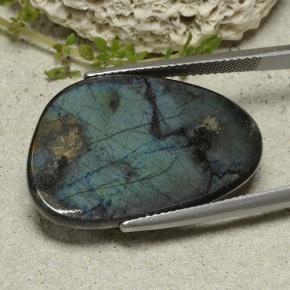 Espectrolita multicolorido natural 12,88ct, forma extravagante, opaco