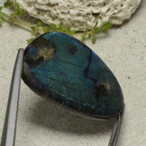 Espectrolita multicolorido natural 12,88ct, forma extravagante, opaco