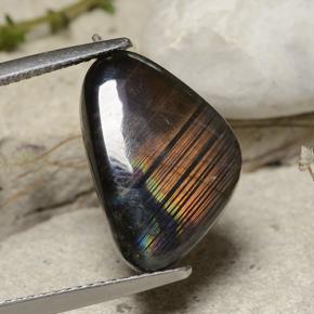 Espectrolita multicolorido natural 5,66ct, forma extravagante, opaco