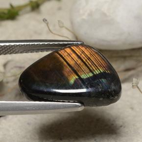 Espectrolita multicolorido natural 5,66ct, forma extravagante, opaco