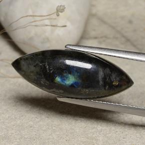 Espectrolita multicolorido natural 7,35ct, marquise, opaco