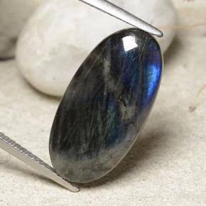 Espectrolita multicolorido natural 7,34ct, corte oval, opaco