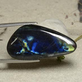 Espectrolita multicolorido natural 19,66ct, forma extravagante, opaco