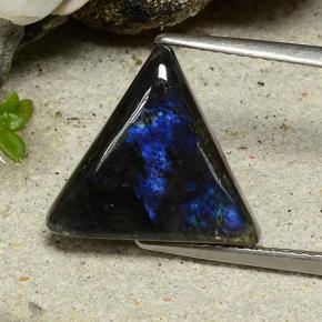 Espectrolita multicolorido natural 4,53ct, trillion, opaco