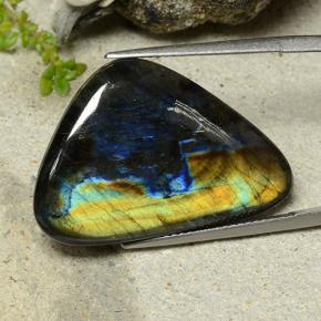 Espectrolita multicolorido natural 16,53ct, forma extravagante, opaco