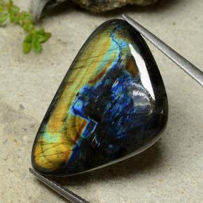 Espectrolita multicolorido natural 16,53ct, forma extravagante, opaco