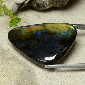 Espectrolita multicolorido natural 16,53ct, forma extravagante, opaco