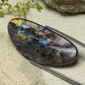 Espectrolita multicolorido natural 15,39ct, forma extravagante, opaco