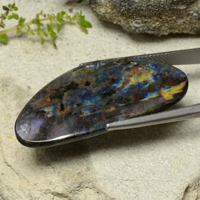 Espectrolita multicolorido natural 15,39ct, forma extravagante, opaco