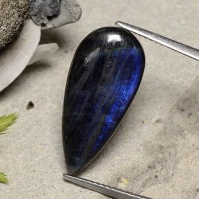 Spectrolite Multicolorido Natural 5.40ct, Formato de pêra, Opaco