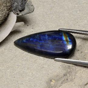 Spectrolite Multicolorido Natural 5.40ct, Formato de pêra, Opaco