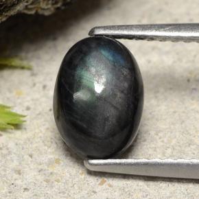 Espectrolita multicolorido natural 1,49ct, corte oval, opaco