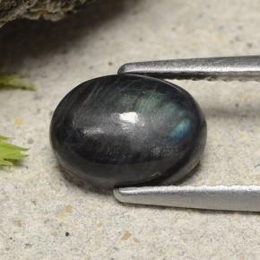 Espectrolita multicolorido natural 1,49ct, corte oval, opaco