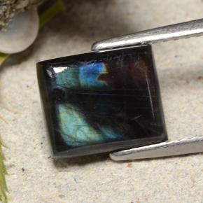 Espectrolita multicolorido natural 2,17ct, baguete, opaco