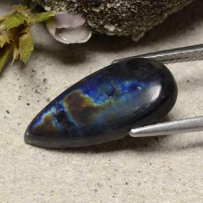 Spectrolite Multicolorido Natural 4.16ct, Formato de pêra, Opaco