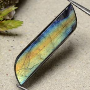 Espectrolita multicolorido natural 5,02ct, forma extravagante, opaco