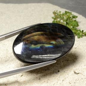 Spectrolite Multicolorido Natural 27.41ct, Corte Oval, Opaco