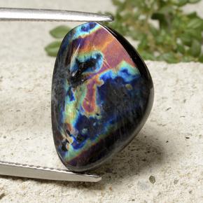 Espectrolita multicolorido natural 9,03ct, forma extravagante, opaco
