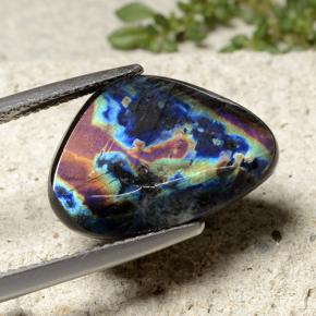 Espectrolita multicolorido natural 9,03ct, forma extravagante, opaco