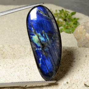 Espectrolita multicolorido natural 16,83ct, forma extravagante, opaco