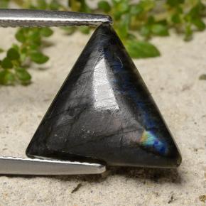 Espectrolita multicolorido natural 4,11ct, trillion, opaco