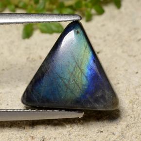 Espectrolita multicolorido natural 4,03ct, trillion, opaco
