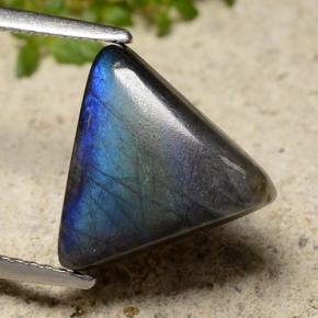 Espectrolita multicolorido natural 4,03ct, trillion, opaco