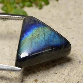 Espectrolita multicolorido natural 4,03ct, trillion, opaco