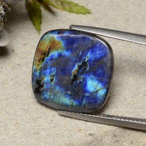 Espectrolita multicolorido natural 7,14ct, almofada cortada, opaco