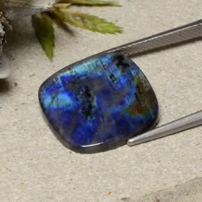Espectrolita multicolorido natural 7,14ct, almofada cortada, opaco