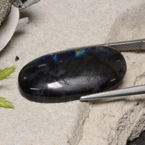 Spectrolite Multicolorido Natural 13.69ct, Corte Oval, Opaco