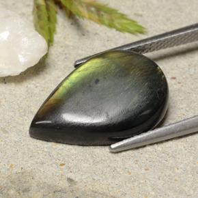 Spectrolite Multicolorido Natural 6.53ct, Formato de pêra, Opaco