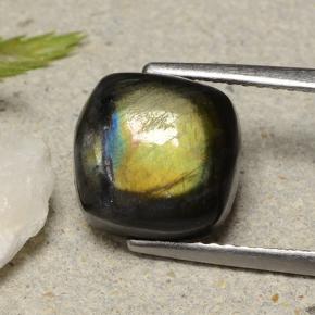 Espectrolita multicolorido natural 4,12ct, almofada cortada, opaco