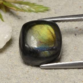 Espectrolita multicolorido natural 4,12ct, almofada cortada, opaco