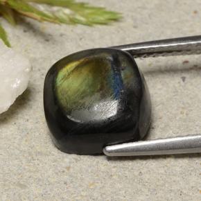 Espectrolita multicolorido natural 4,12ct, almofada cortada, opaco