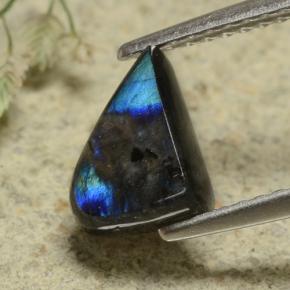Espectrolita multicolorido natural 1,09ct, forma extravagante, opaco