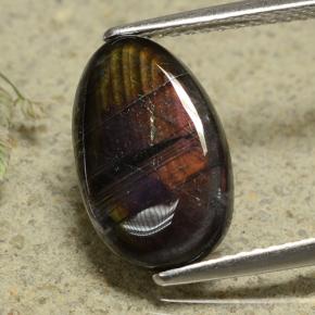Espectrolita multicolorido natural 3,17ct, corte oval, opaco