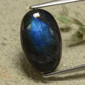 Espectrolita multicolorido natural 3,22ct, corte oval, opaco